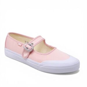 NEW Vans Women Mary Jane Shoes Ballet Chintz Rose Pink Satin Sneakers Size 9.5